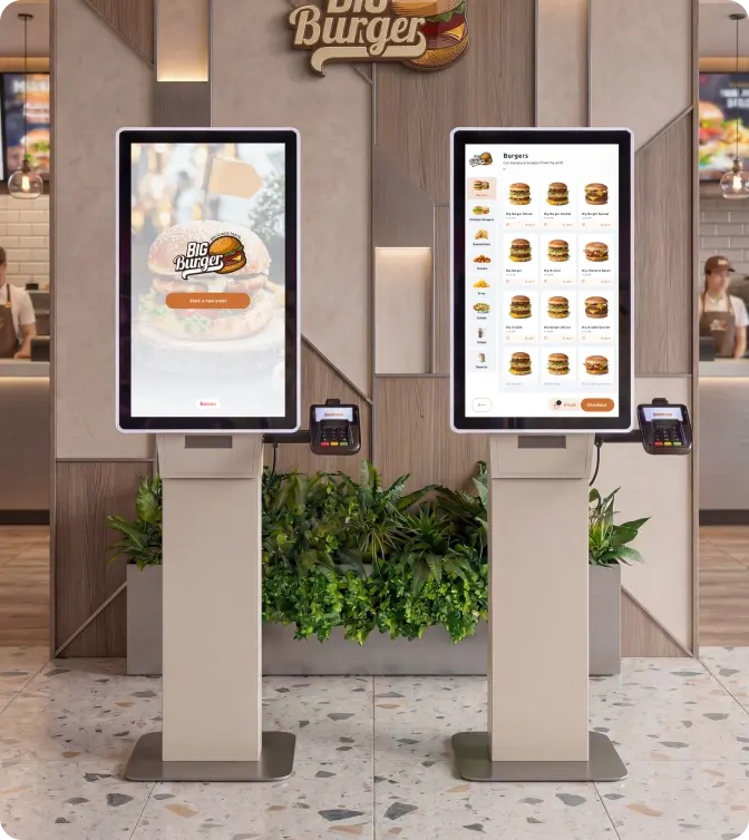 Bistroo Kiosk branded in merchant design